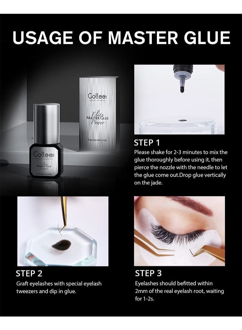 GOLLEE Eyelash Extension Glue 0.5-1S Drying time - Image 4