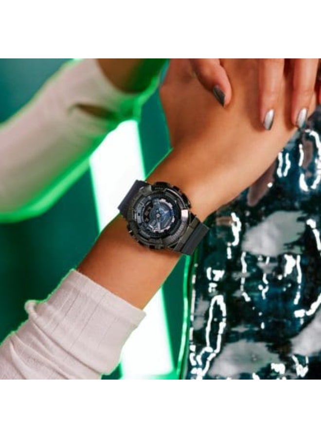 CASIO Women Watch G-Shock Analog Digital Black Dial Resin Band Gm-S110B-8Ad - Image 3