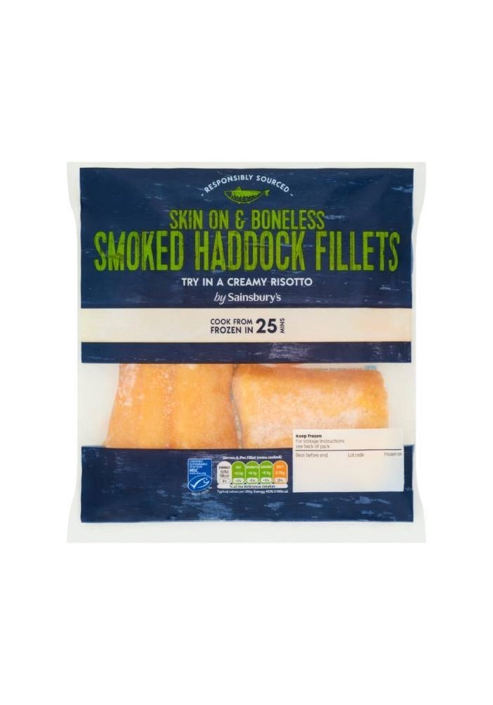 Skin On & Boneless Smoked Haddock Fillets 360g