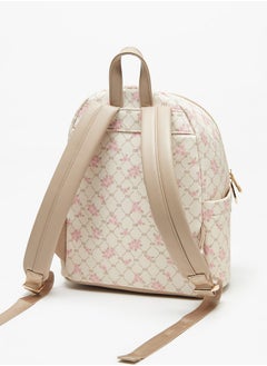MISSY Women's Floral Print Backpack with Adjustable Shoulder Straps and Zip Closure  - Image 2