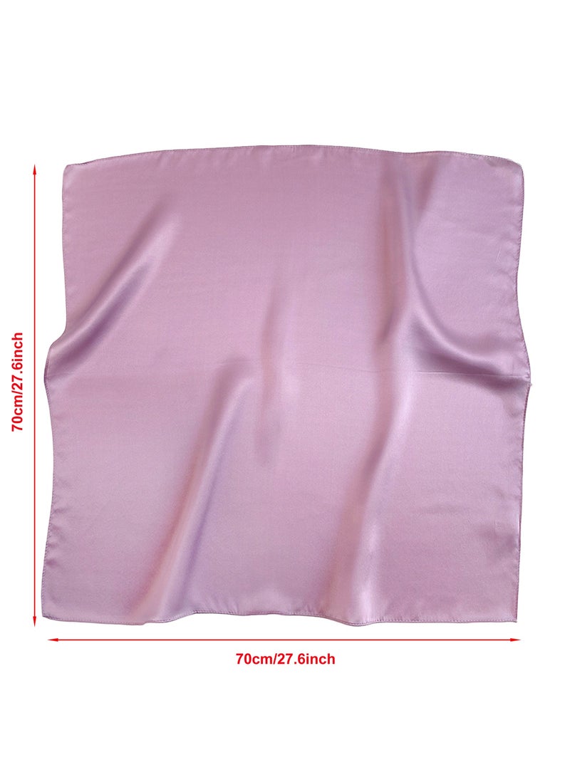 وشاح نسائي وشاح نسائي مربع الرقبة منديل وشاح ريترو بشريط من الساتان - Image 2