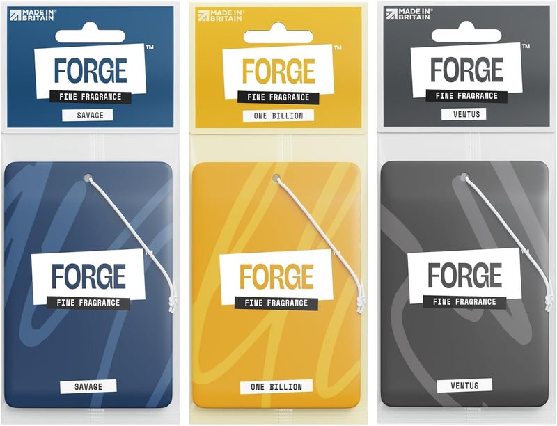 FORGE Luxury Car Air Fresheners Triple Pack - Savage, One Billion, Ventus - Image 1