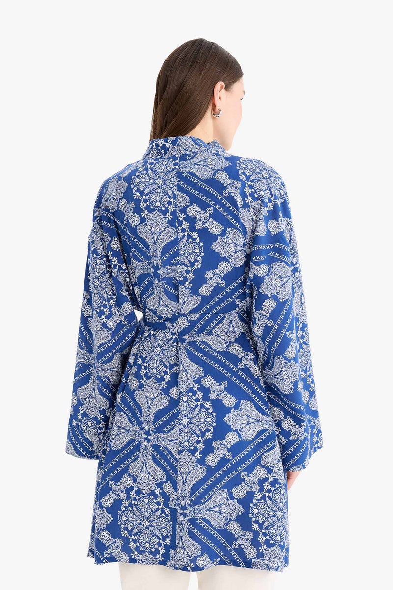 DeFacto Woman Relax Fit Flower Kimono - Image 5