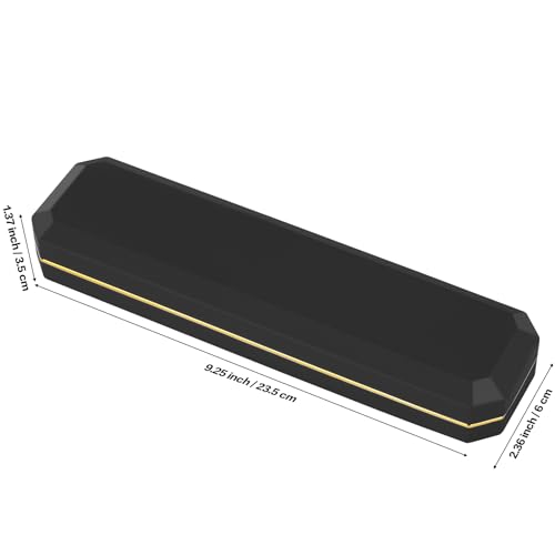 LETURE Luxury LED Necklace Long Chain Gift Box with LED Light, Velvet Jewelry Box Storage Case Organizer Holder (Black) - Image 3