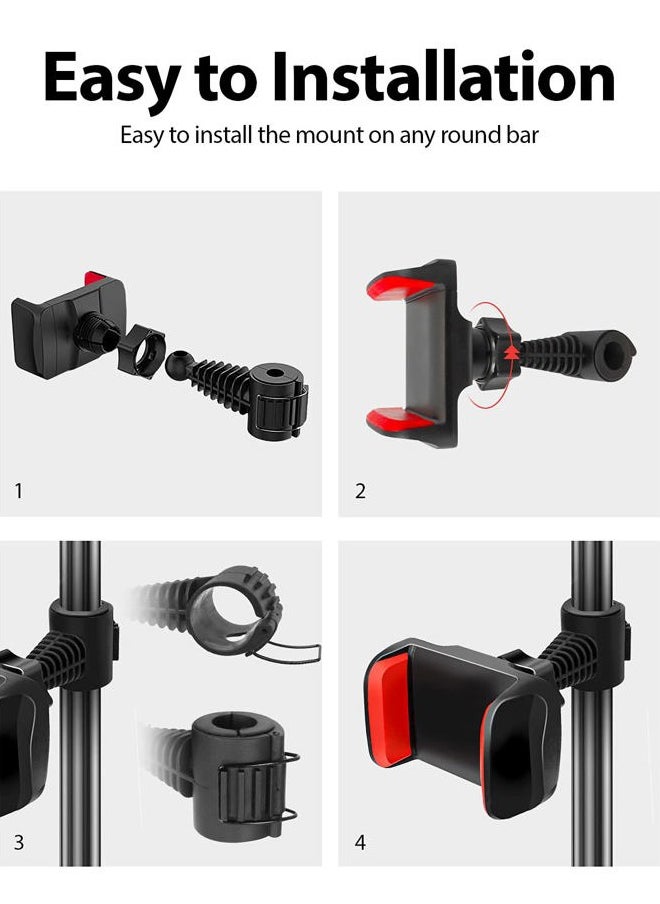 JS JULIUS STUDIO Julius Studio 360° Rotatable Phone Mount, Phone Holder with Clamp, Ring Light Accessory, Compatible with Most Smartphones, for Tripods, Stands, Video Conferencing, Live Stream, Photography, JSAG755  - Image 5