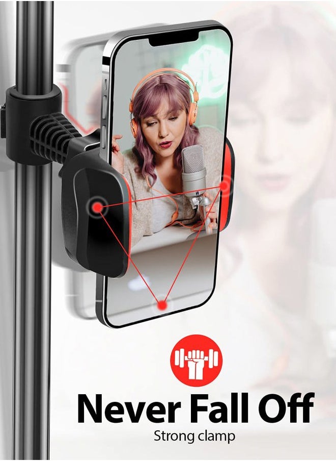 JS JULIUS STUDIO Julius Studio 360° Rotatable Phone Mount, Phone Holder with Clamp, Ring Light Accessory, Compatible with Most Smartphones, for Tripods, Stands, Video Conferencing, Live Stream, Photography, JSAG755  - Image 2