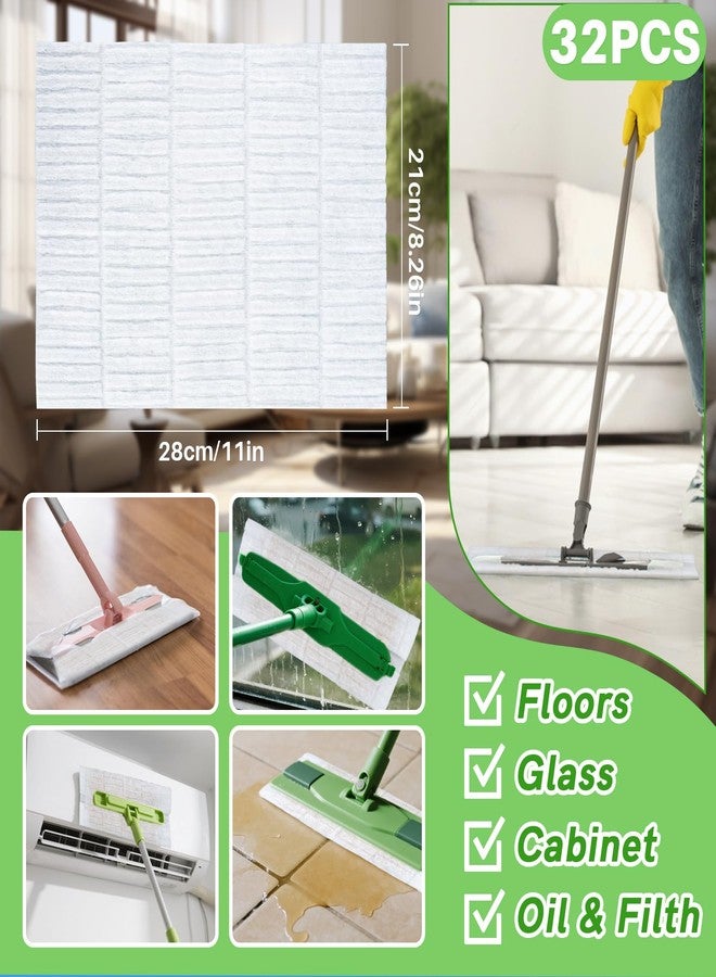 MAQIHAN Dry Mop Pads - 32PCS Dry Sweeping Cloths Unscented All Purpose Disposable Dry Mop Refills Floor Cleaner for Hardwood Floor Dust Mopping and Cleaning - Image 4