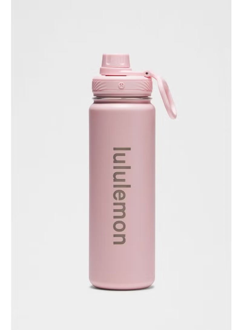 Lululemon 24oz/710ml Stainless Steel Vacuum Insulated Sports Water Bottle, Leak Proof Push Pull Lid, BPA Free, Double Wall Drink Bottle - Image 1