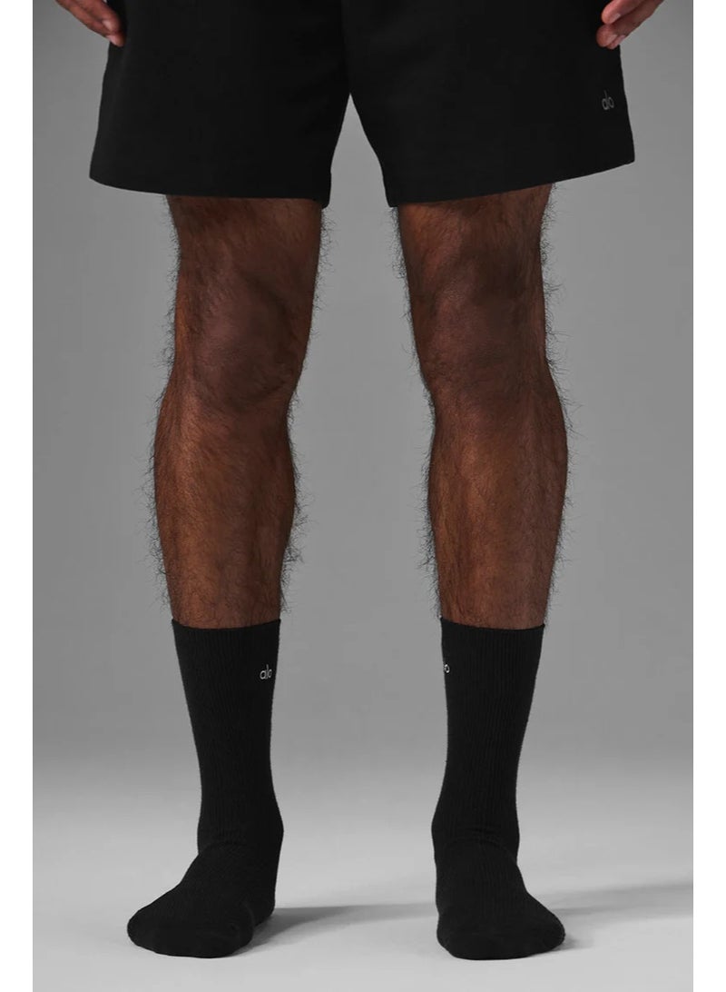 Alo Yoga Unisex Stylish Half Crew Socks - Black - Image 3