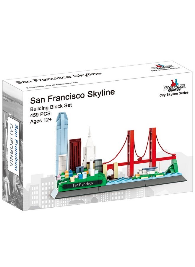 Apostrophe Games Apostrophe Games San Francisco Skyline Building Block Set (459 Pieces) Features Golden Gate Bridge and More - Architecture Landmark Model for Kids and Adults  - Image 3