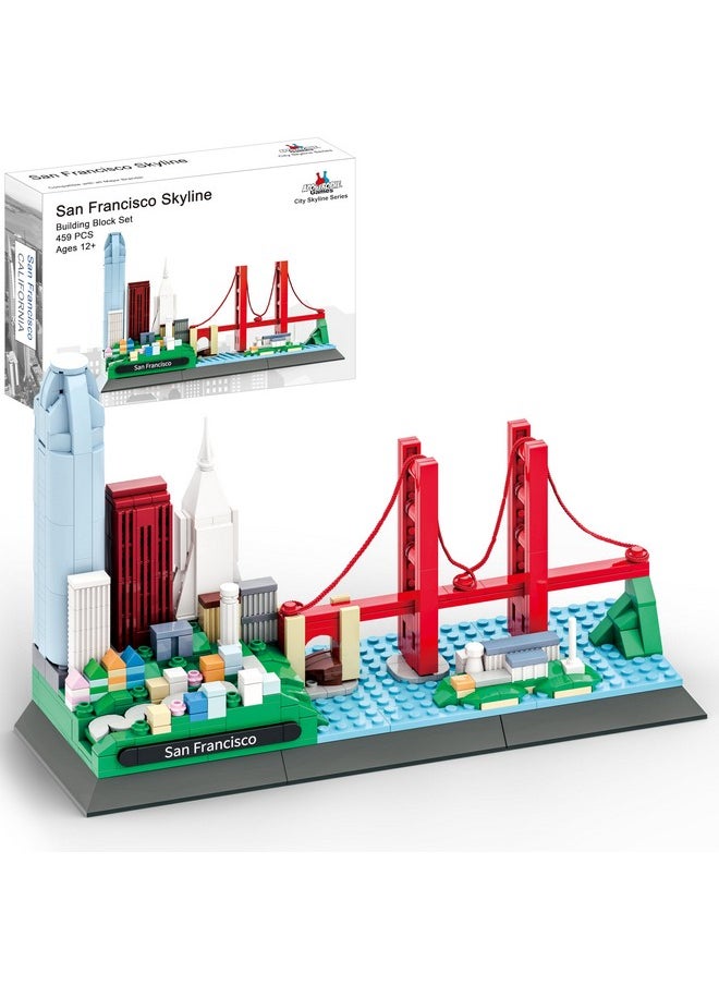 Apostrophe Games Apostrophe Games San Francisco Skyline Building Block Set (459 Pieces) Features Golden Gate Bridge and More - Architecture Landmark Model for Kids and Adults  - Image 1