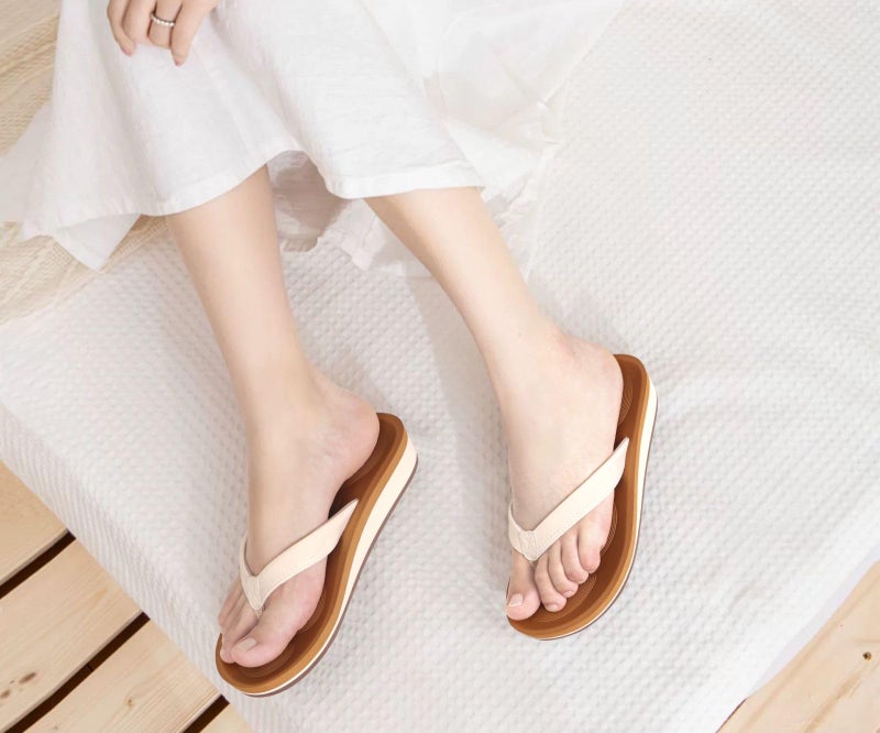 COFACE Flip Flops for Women With Comfortable Arch Support Ladies Fashion Platform Thong Sandals Soft Yoga Mat Sole For Beach/Indoor Outdoor - Image 2