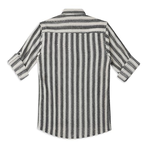 CAVIO Boys Cotton Knited Full Sleeves Striped Shirt with T-Shirt Black - Image 5