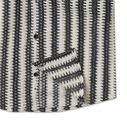 CAVIO Boys Cotton Knited Full Sleeves Striped Shirt with T-Shirt Black - Image 4