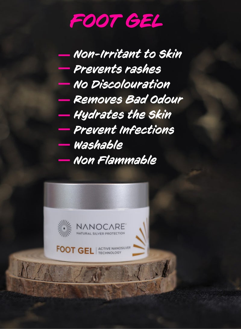 King Mariot Nanocare Foot Gel | 50g | Active Nanosilver Technology | Moisturizes and Protects Dry, Cracked Heels - Image 4