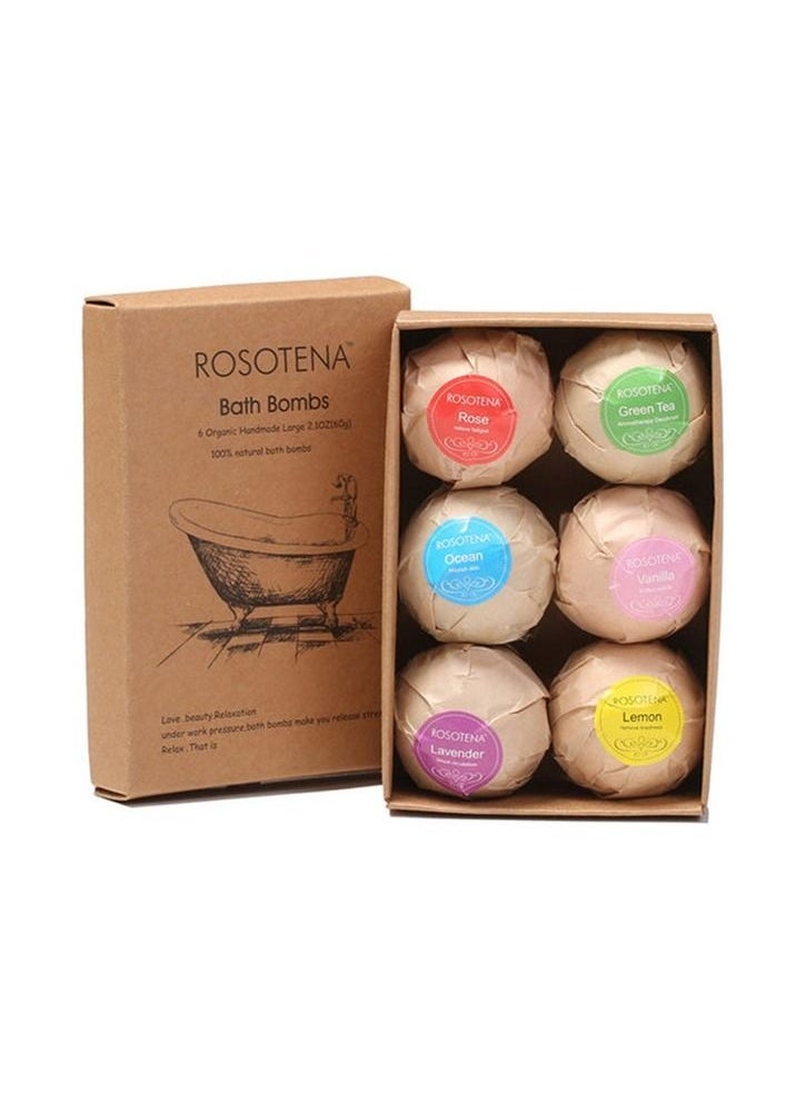 6-Piece Sea Salts Bath Bomb Set Multicolour 60g