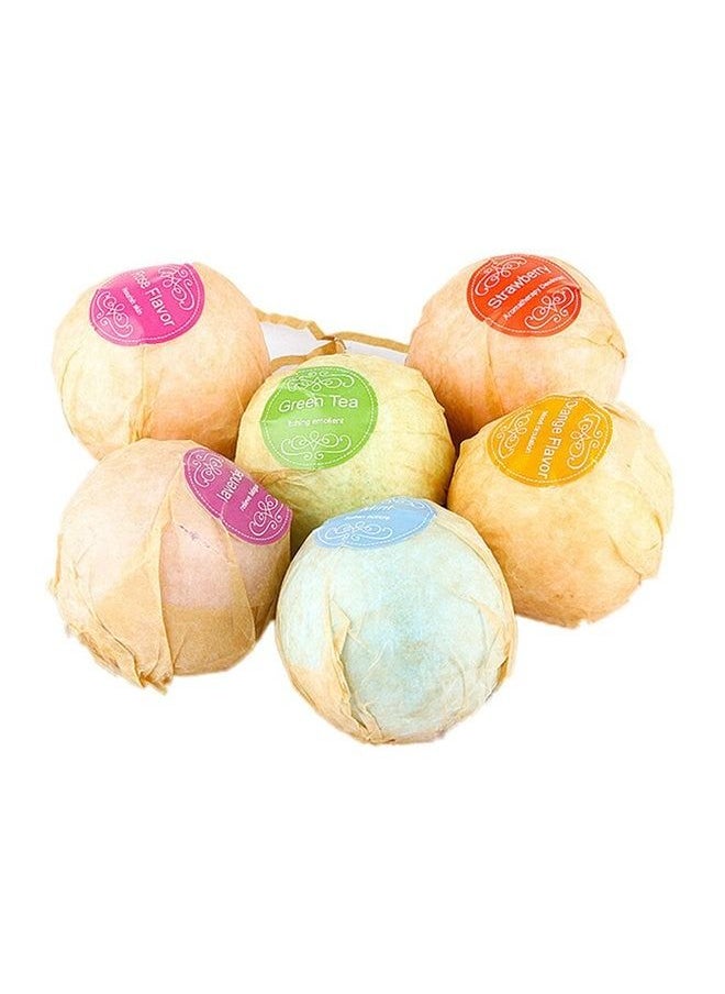 6-Piece Sea Salts Bath Bomb Set Multicolour 60g