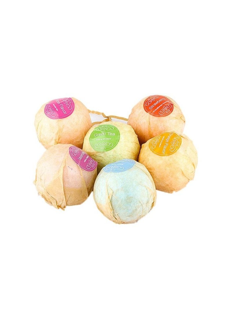 6-Piece Sea Salts Bath Bomb Set Multicolour 60g