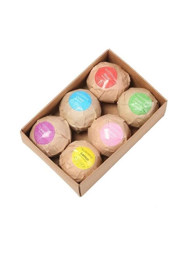 6-Piece Sea Salts Bath Bomb Set Multicolour 60g