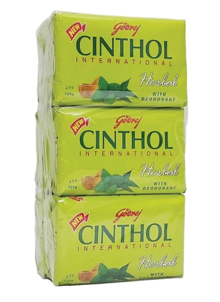 Godrej Herbal Bath Soap With Deodorant 125g Pack of 6 