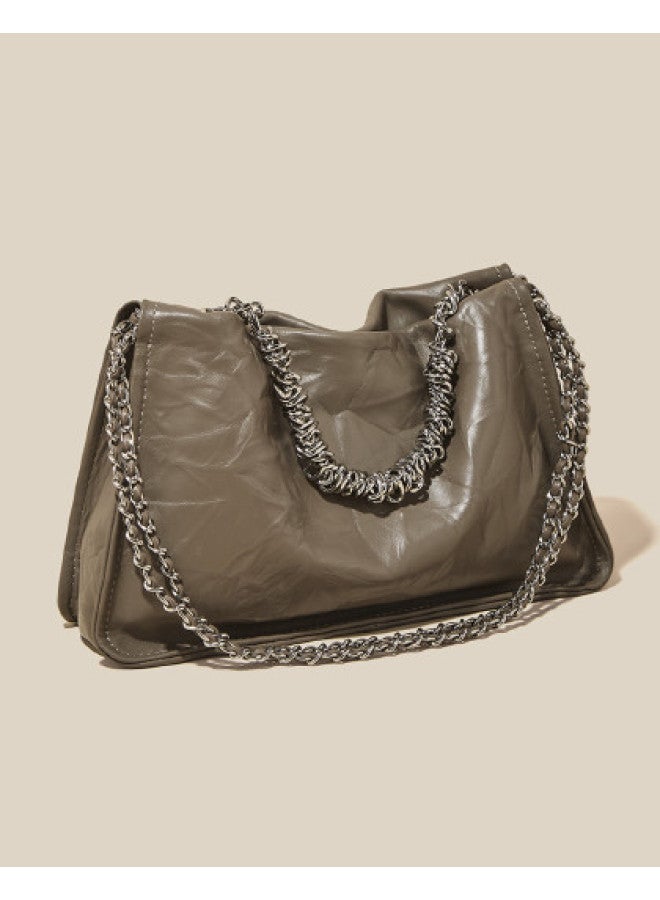 SAFIYA Qixi Festival Gift】women's Top Grain Leather Bag 2025 New Arrival Hot Seller Chain Underarm Bag Shoulder Crossbody Bag - Image 1