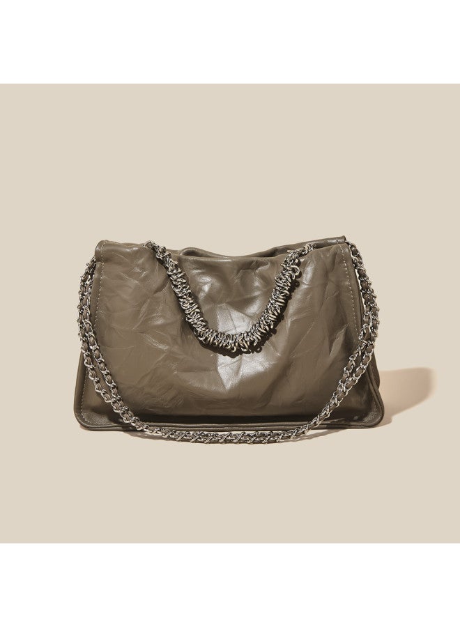 SAFIYA Qixi Festival Gift】women's Top Grain Leather Bag 2025 New Arrival Hot Seller Chain Underarm Bag Shoulder Crossbody Bag - Image 5