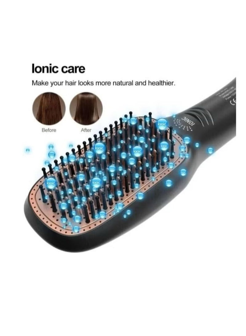 Denx 1200W-1500W 2 in 1 Hot Hair Brush Use For Hair Straightener, Dryer, Styler & Volumizer, 3 Speeds & Heat Settings, Max emp 155°C (311°F), DX1353 - Image 4