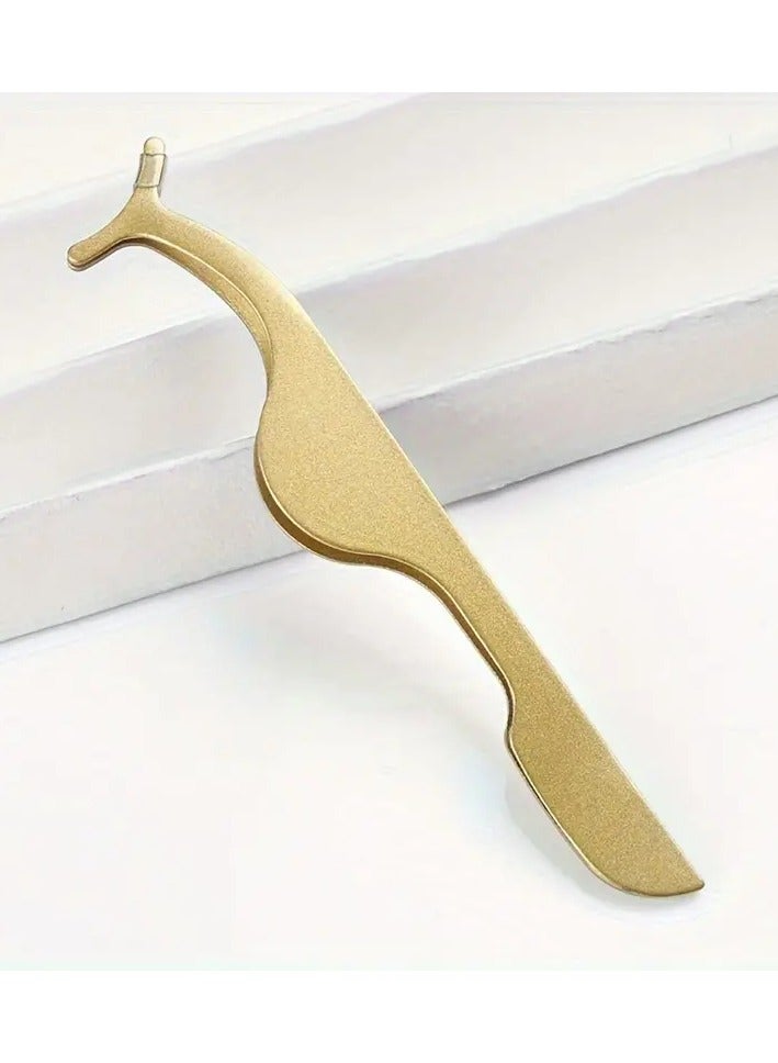 Goolsky 1 pc Professional Stainless Steel Tweezer For False Eyelashes - Easy And Precise Application Of False Eyelashes - Image 1