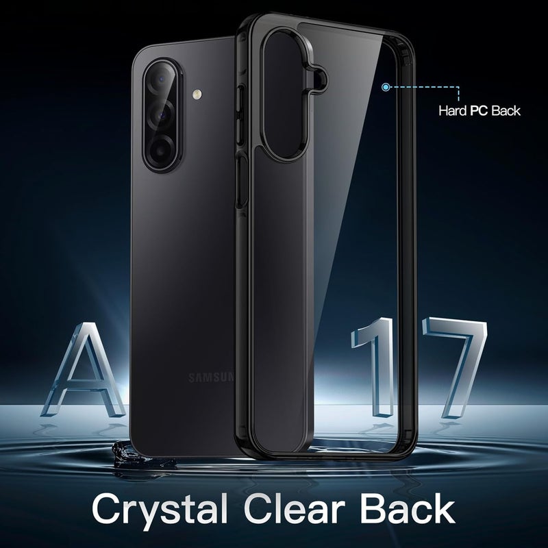 Jetech Case for Samsung Galaxy A17 5G / 4G 6.7-Inch, Non-Yellowing Shockproof Bumper Protective Phone Cover, Anti-Scratch Hard PC Back (Black) - Image 3