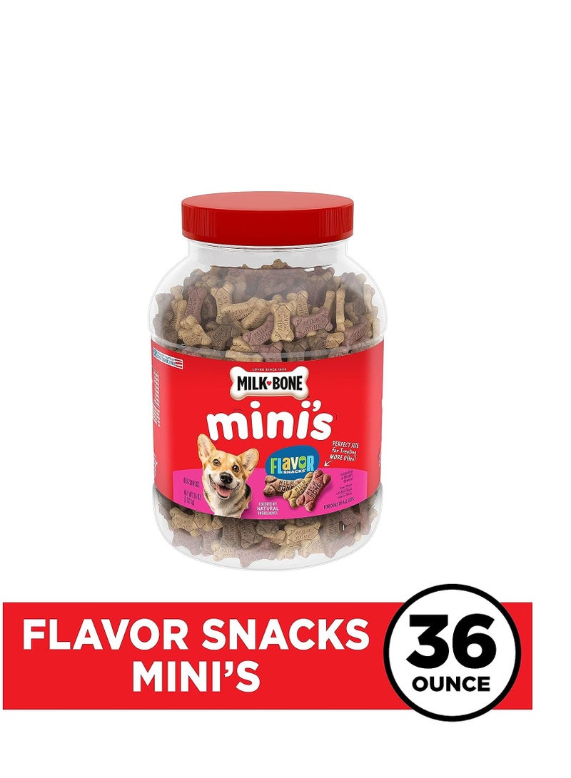 MILK-BONE Milk-Bone Mini's Flavor Snacks Dog Treats, 36 Ounce Crunchy Texture Helps Reduce Tartar  - Image 2