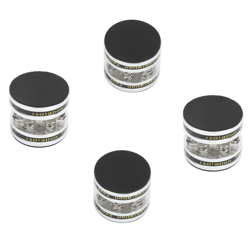 Preffair Turntable Isolation Feet Pad Aluminum Alloy Spring Isolation Feet - Non-Slip Rubber Vibration Absorption Audio Feet Spikes for Improved Sound Clarity - Image 3