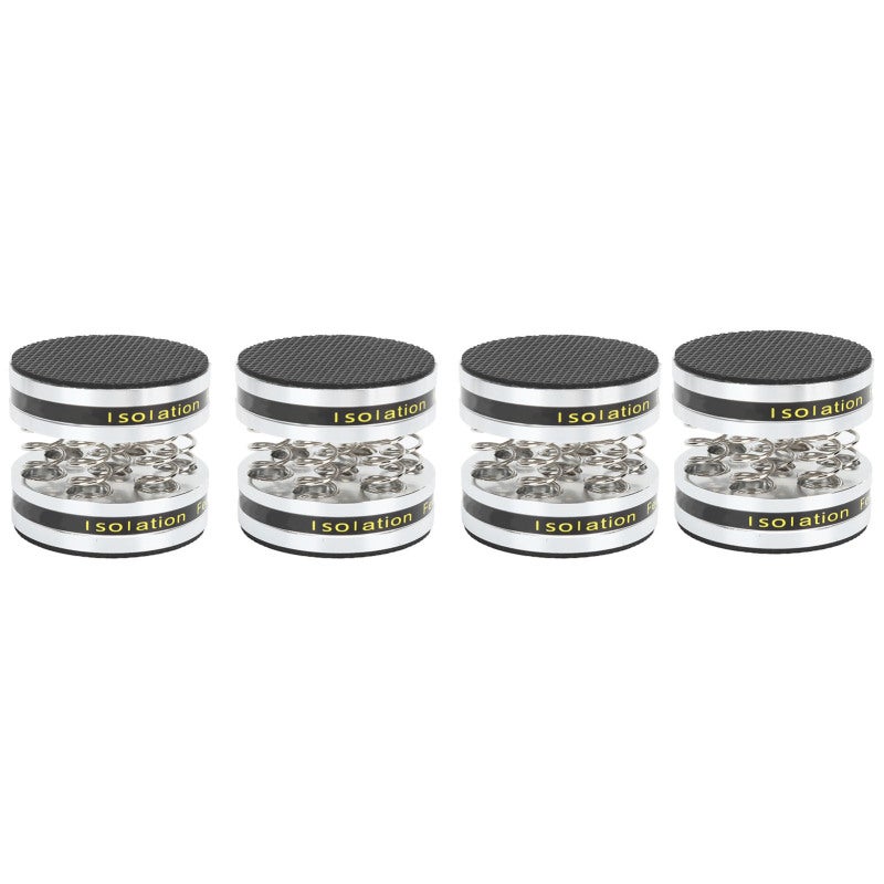 Preffair Turntable Isolation Feet Pad Aluminum Alloy Spring Isolation Feet - Non-Slip Rubber Vibration Absorption Audio Feet Spikes for Improved Sound Clarity - Image 4