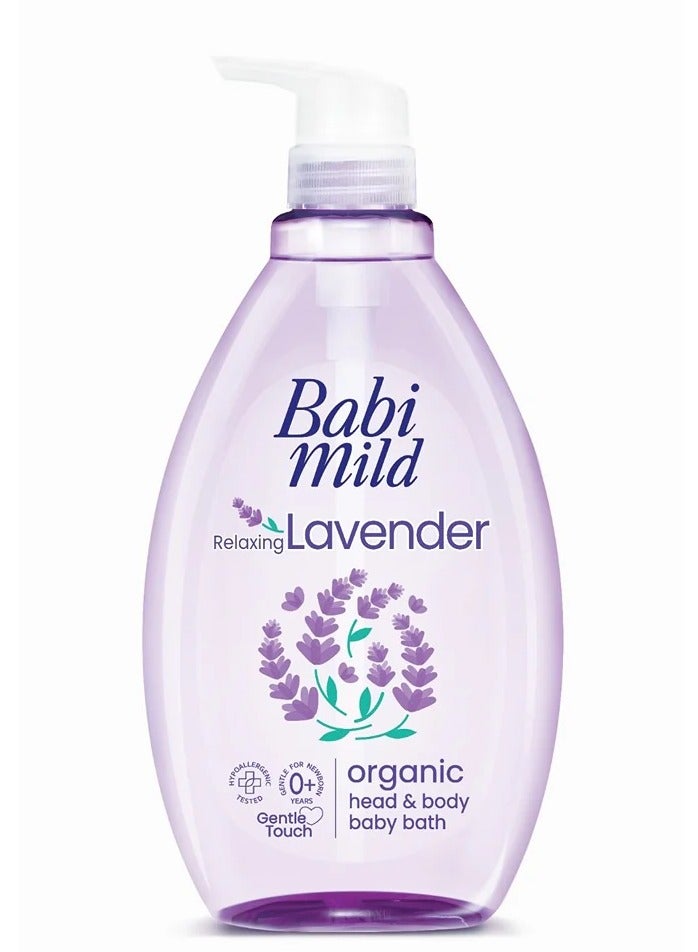 BABIMILD Relaxing Lavender Organic Head & Body Baby Bath - 800ml - Image 1