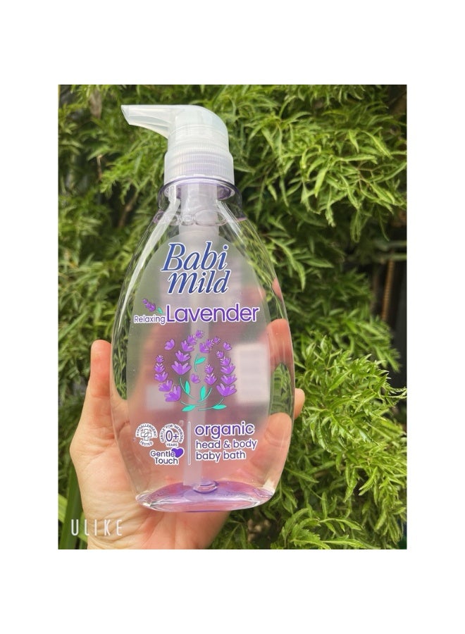 BABIMILD Relaxing Lavender Organic Head & Body Baby Bath - 800ml - Image 2