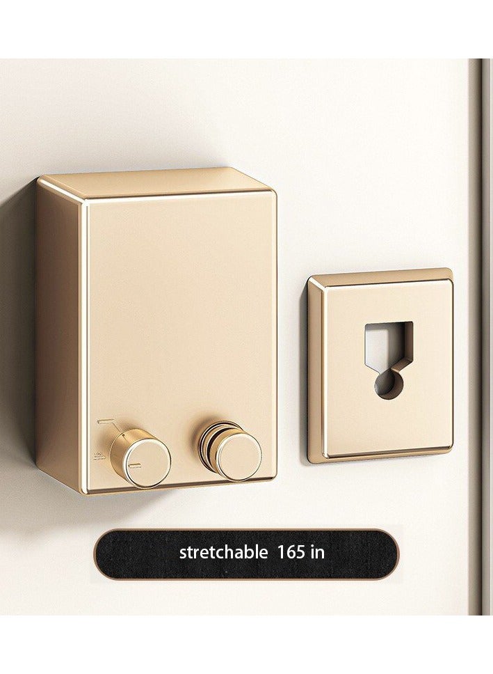 خط الغسيل القابل للسحب الملابس ذات الخدمة الشاقة التجفيف خط الغسيل الملابس الداخلية والخارجية المثبتة على الحائط مجفف الملابس الحبال المجفف خط الفولاذ المقاوم للصدأ القابل للضبط 14 قدمًا (خط سينجلس الذهبي) - Image 1