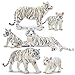 Toymany 6PCS Realistic White Tigers Figurines with Tiger Cubs 26 Jungle Animals Figures Family Set Includes Baby Tigers Educational Toy Cake Toppers Christmas Birthday Gift for Kids Toddlers - Image 3