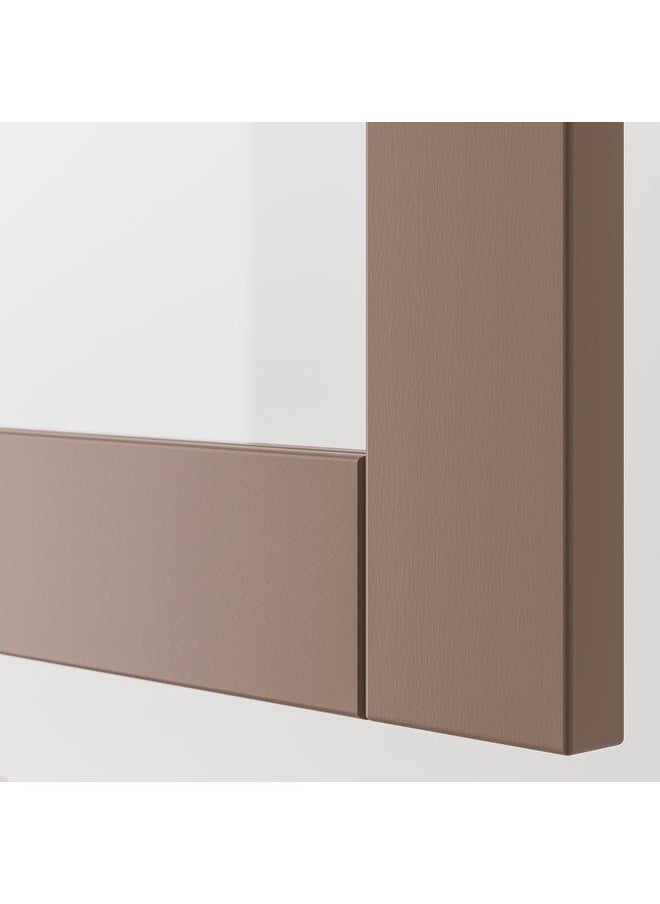 erorex Shelf unit with door, black-brown/Sindvik light grey-brown, 60x42x38 cm  - Image 2