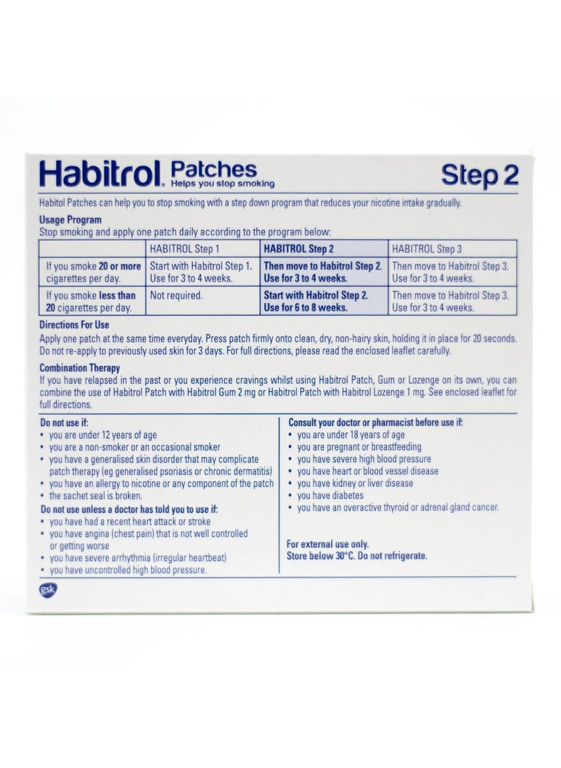 Habitrol Habitrol Patches Stop Smoking Aid Patches - 28 Each (Step 2 - 14 Mg)  - Image 2