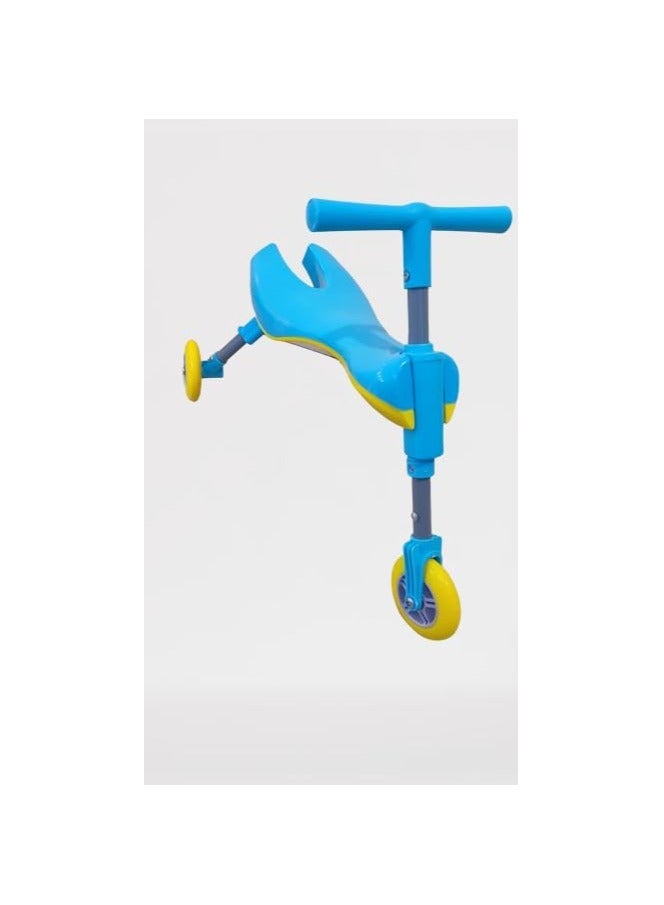 Fly Bike Foldable Indoor/Outdoor Toddlers Glide Tricycle (Blue)  - Image 2