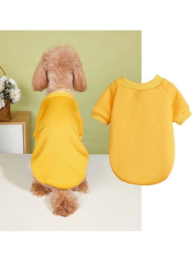 Loquat Squality New Pet Warm Clothing For Autumn And Winter Yellow - Image 2