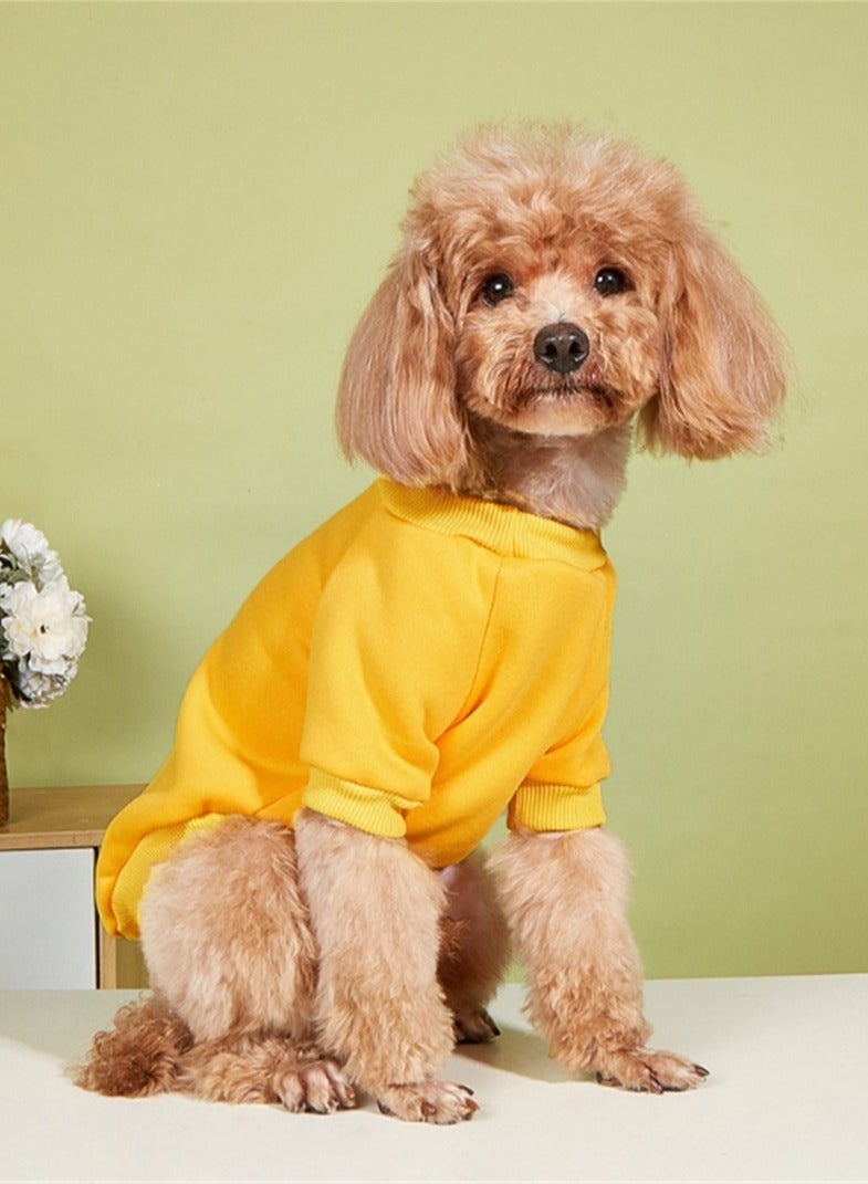 Loquat Squality New Pet Warm Clothing For Autumn And Winter Yellow - Image 1