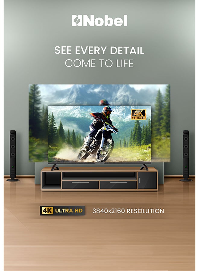 Nobel 55-Inch 4K UHD Google TV, Dolby Sound & Voice Control, Android 14, Smart TV, Netflix YouTube Prime, Wi-Fi & Bluetooth Connectivity – UHD55G UHD55G Black - Image 5