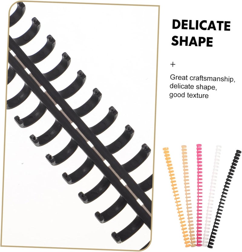 DOITOOL 20pcs Plastic Binding Spine Binder Mechanism with Convenient Ring Clips, Portable Size Can Hold 80 Inner Pages, Stylish Design for Office Document Management and Studying the Go - Image 3