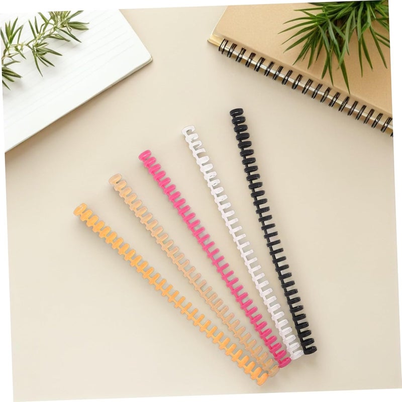 DOITOOL 20pcs Plastic Binding Spine Binder Mechanism with Convenient Ring Clips, Portable Size Can Hold 80 Inner Pages, Stylish Design for Office Document Management and Studying the Go - Image 5