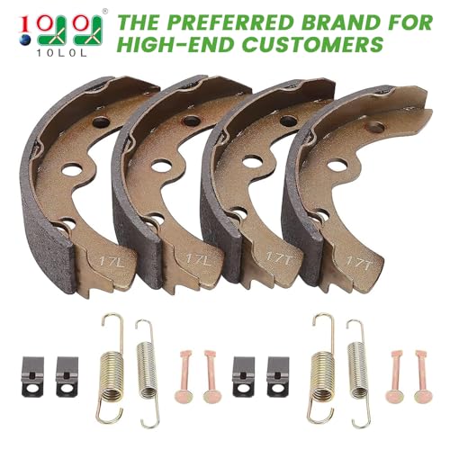 10L0L Golf Cart Brake Shoes/Pads Brake Spring Kit for Club Car DS & Precedent 1995 Up, Tempo 2018 Up, EZGO TXT Medalist 1986.5-1995, Yamaha G1 G2 G8 G9, OEM 101823201, 101816301 (2 Short & 2 Long) - Image 2