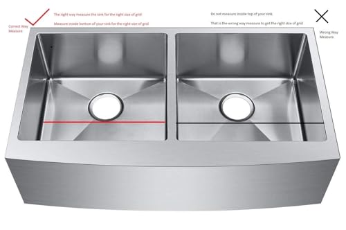 Starstar Sinks Protector Matte Gold 304 Stainless Steel Kitchen Sink Bottom Grid Rack 17x 13 - Image 3