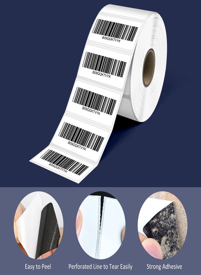 L LIKED 2" x 1" Direct Thermal Labels, Perforated Barcode Adress Labels & Compatible with Rollo, Zebra and Other Desktop Printers (1 Roll, 1300 Labels) - Image 4