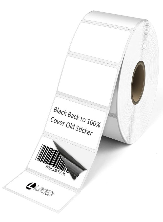 L LIKED 2" x 1" Direct Thermal Labels, Perforated Barcode Adress Labels & Compatible with Rollo, Zebra and Other Desktop Printers (1 Roll, 1300 Labels) - Image 1