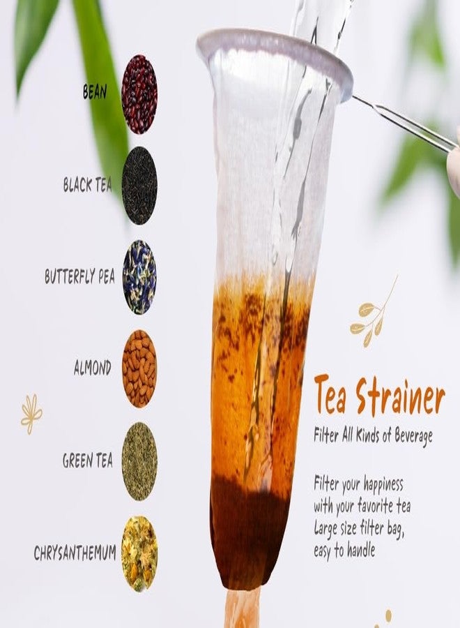 DDPREMIUM Traditional Stainless Steel Reusable Mesh Filter for Thai Tea Filter, Coffee & Loose Leaf Drinks, Thai Tea Strainer Sock 5.5 Inches - Image 4