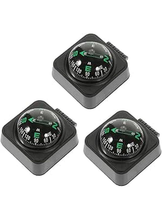 3pcs Adjustable Car Dashboard Compass Ball Set High Precision Navigation - Image 1